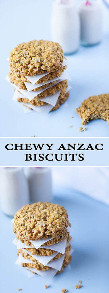 Chewy Anzac Biscuits - so easy & so delicious!