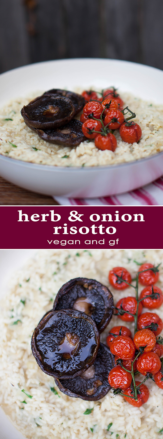 Herb & Onion Risotto - vegan & gluten free