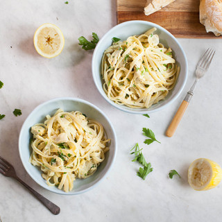 Vegan Artichoke & Lemon Fettuccine